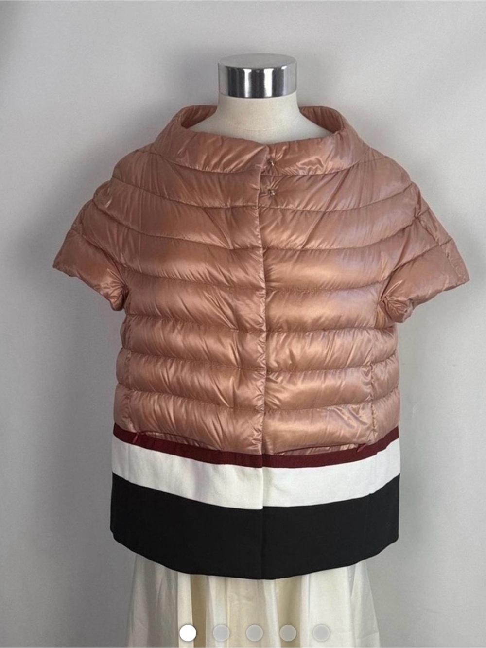 HERNO-PUFFER JACKETS WITH SHORT SLEEVES AND HIGH COLLAR